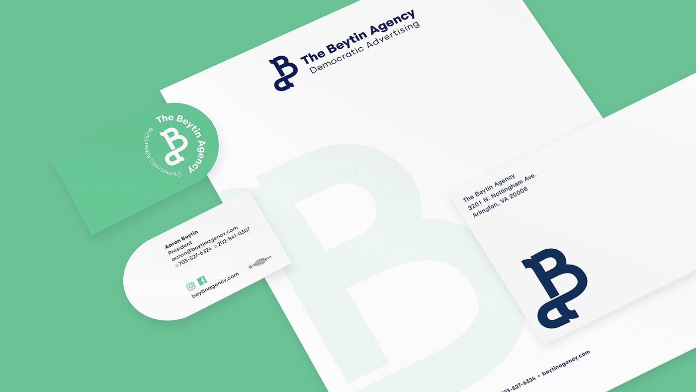 Letterhead, envelope, and business cards