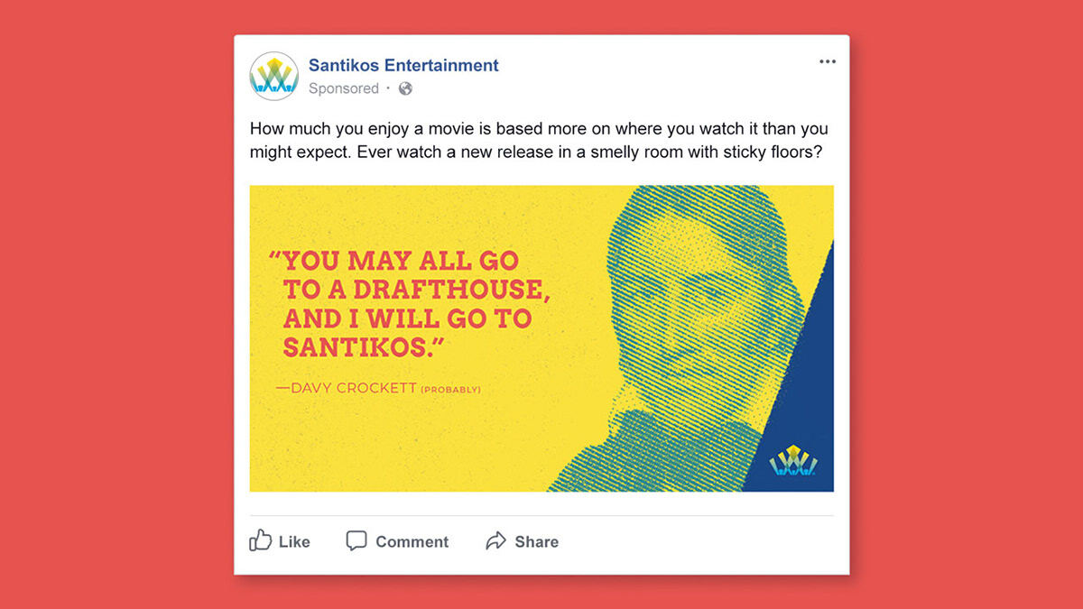 "You may all go to a drafthouse" social ad