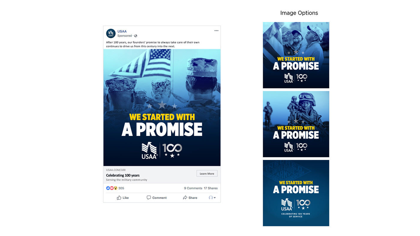 Paid social image options
